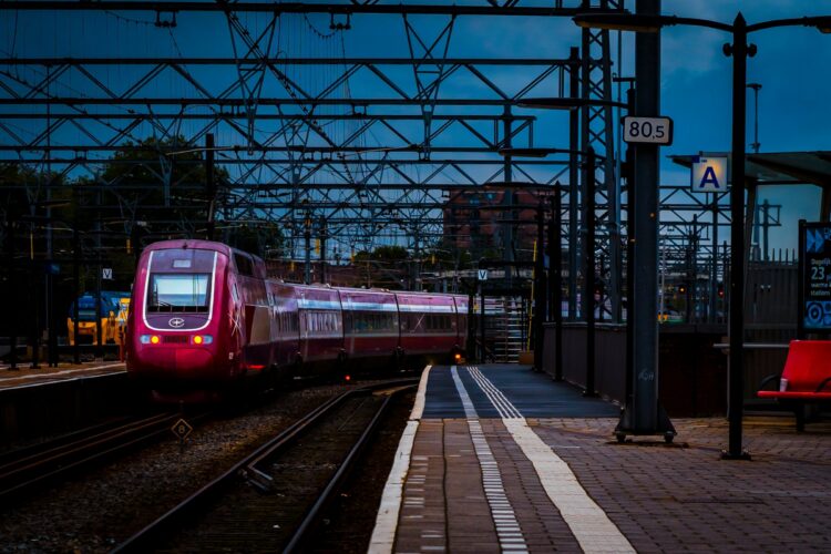 Trains at Amsterdam station
